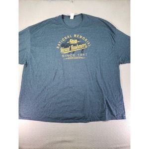 Mount Rushmore Shirt Mens 5XL Gray‎ Crew Neck Cotton National Memorial T-Shirt